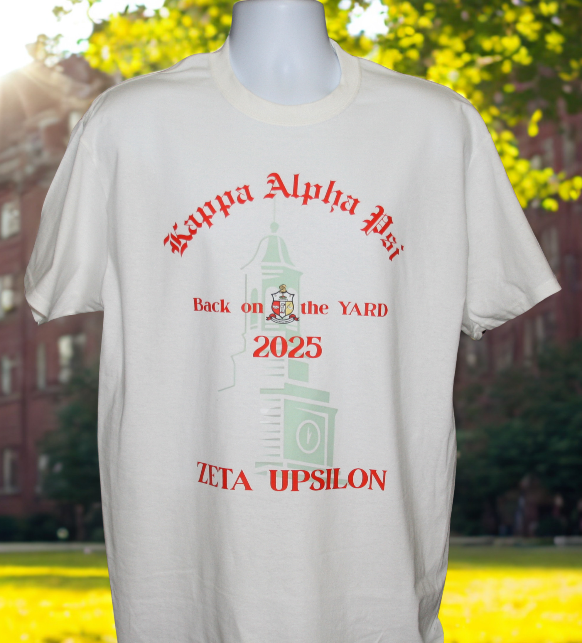 Zeta Upsilon official Commemorative "Back on the YARD" Tee